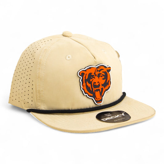 Chicago Bears 3D Perforated Rope Hat- Birch/ Black