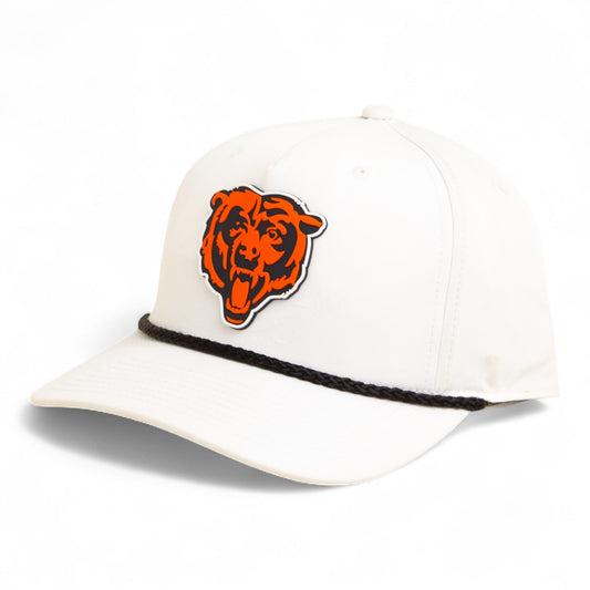 Chicago Bears 3D Five Panel Classic Rope Hat- White/ Black