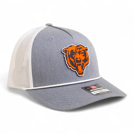Chicago Bears 3D Snapback Trucker Rope Hat- Heather Grey/ White