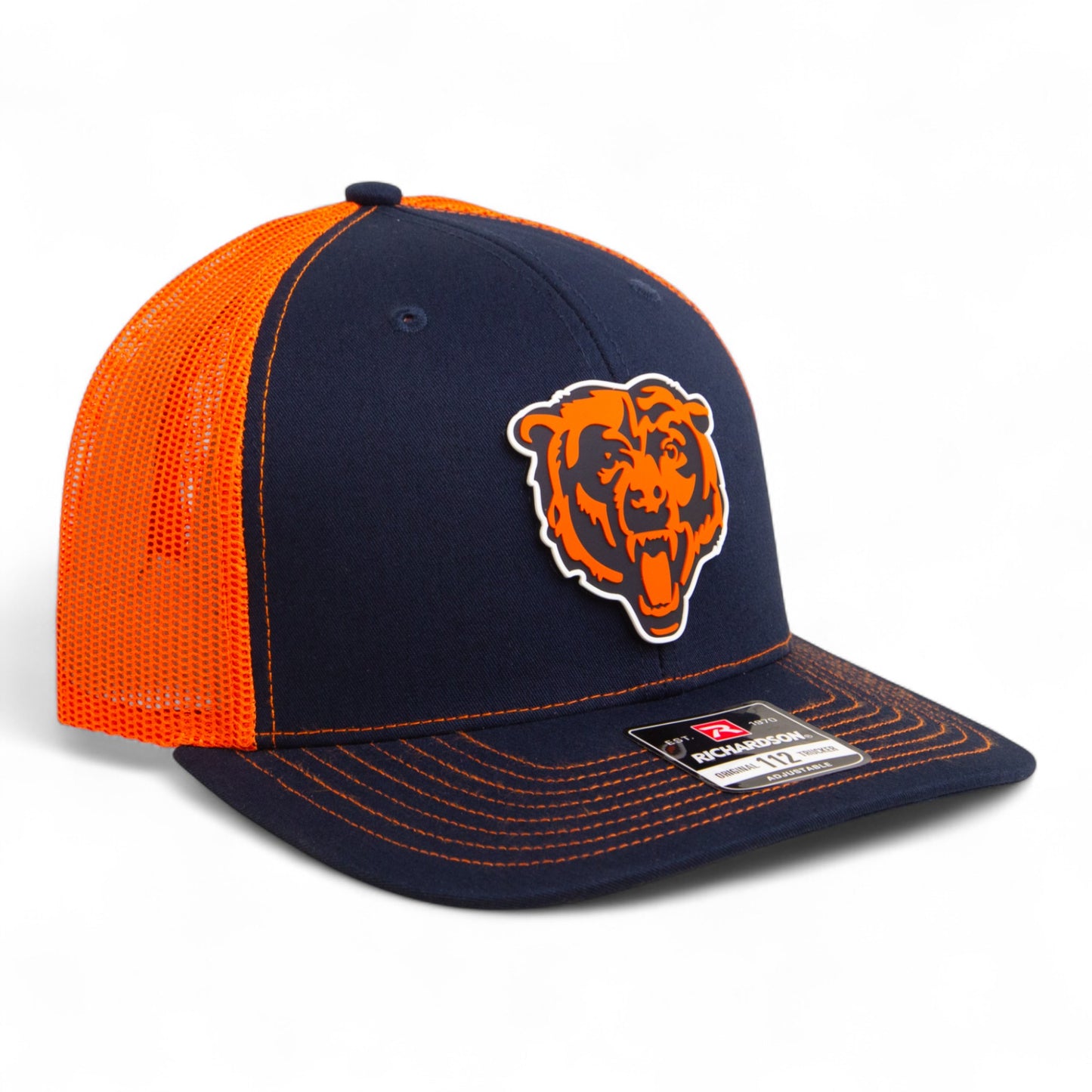 Chicago Bears 3D Snapback Trucker Hat- Navy/ Orange