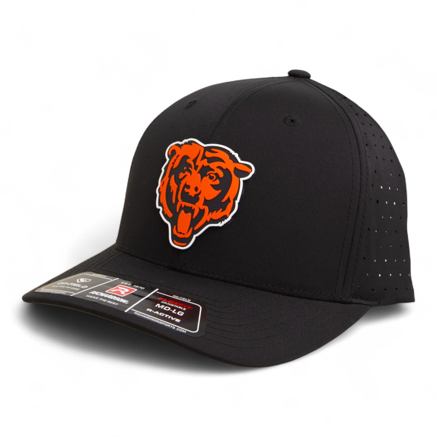 Chicago Bears 3D Laser Perf R-Flex Cap- Black