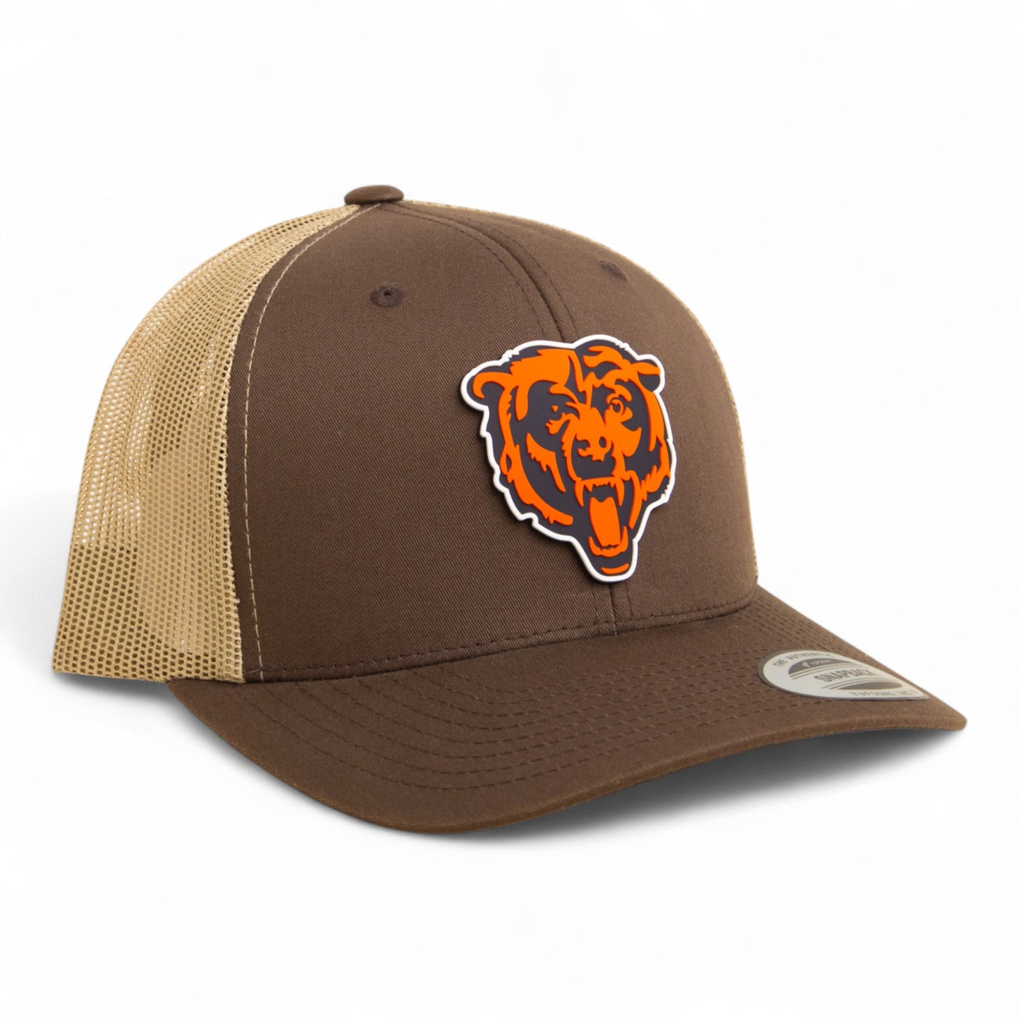 Chicago Bears 3D YP Snapback Trucker Hat- Brown/ Tan