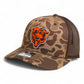 Chicago Bears 3D Snapback Trucker Hat- Bark Duck Camo/ Brown