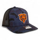 Chicago Bears 3D Snapback Trucker Hat- Admiral Duck Camo/ Black