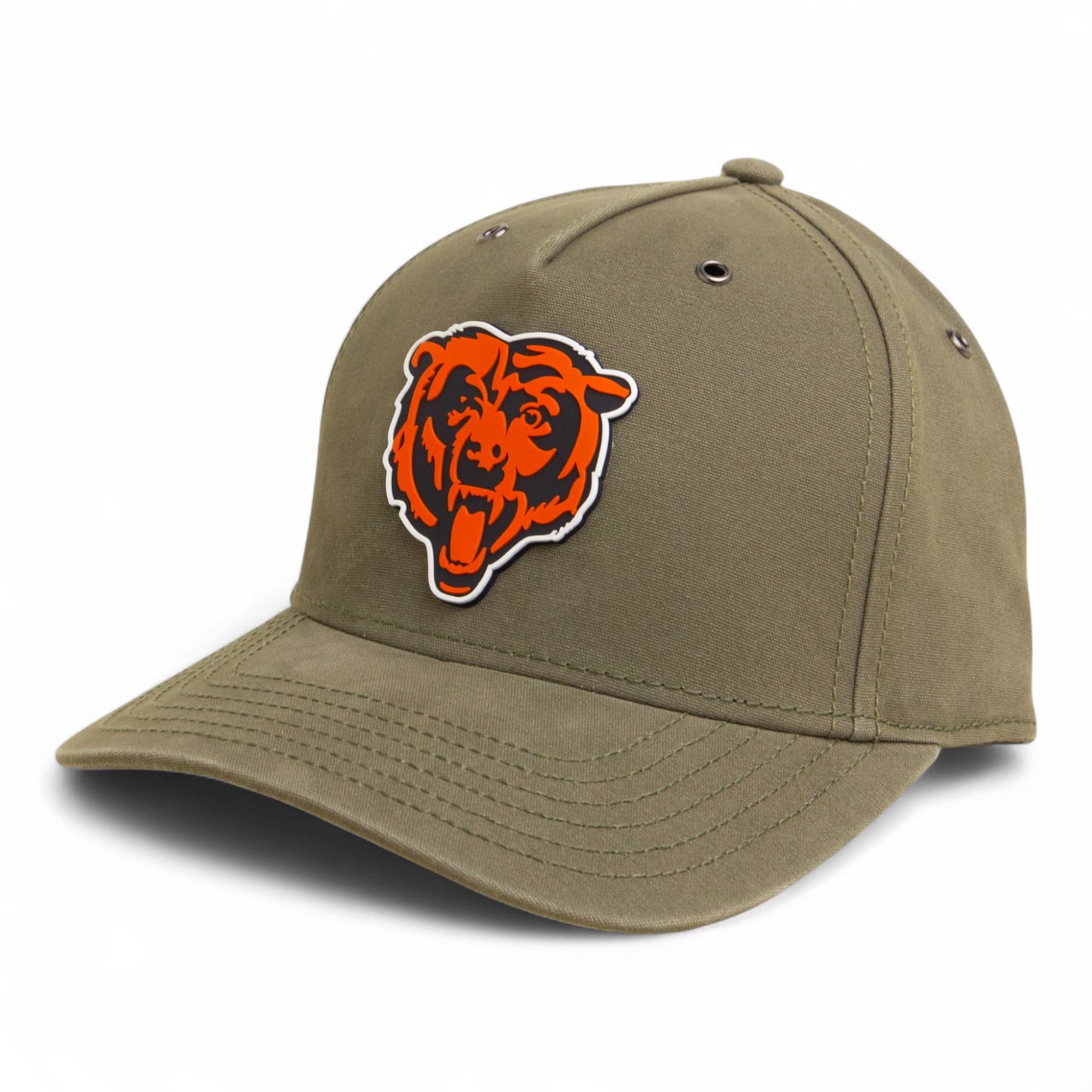Chicago Bears 3D Snapback Canvas Hat- Olive