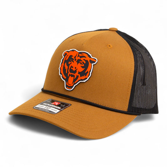 Chicago Bears 3D Snapback Trucker Rope Hat- Caramel/ Black