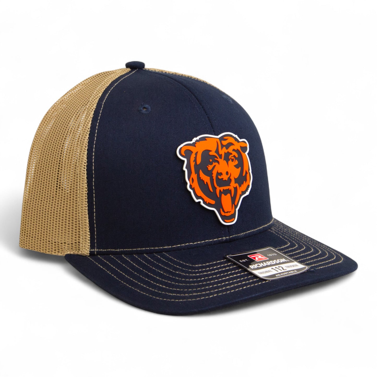 Chicago Bears 3D Snapback Trucker Hat- Navy/ Tan