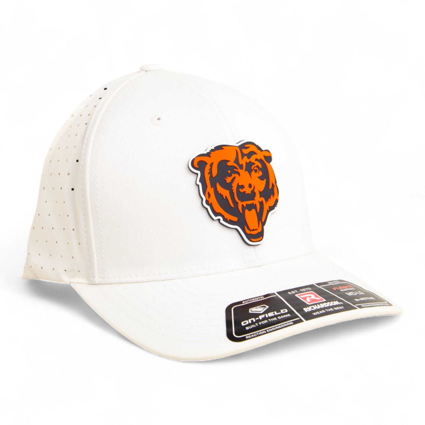 Chicago Bears 3D Laser Perf R-Flex Cap- White