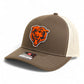 Chicago Bears 3D Snapback Trucker Hat- Chocolate Chip/ Birch