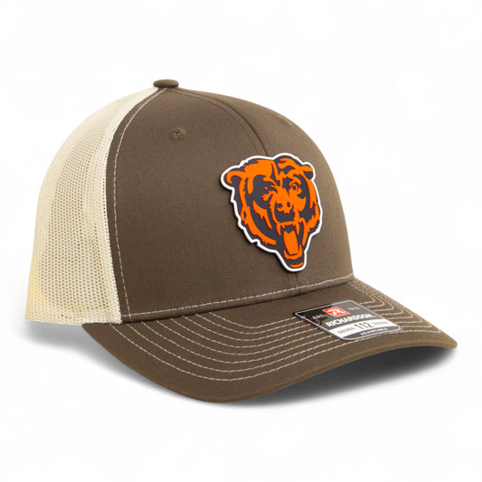 Chicago Bears 3D Snapback Trucker Hat- Chocolate Chip/ Birch