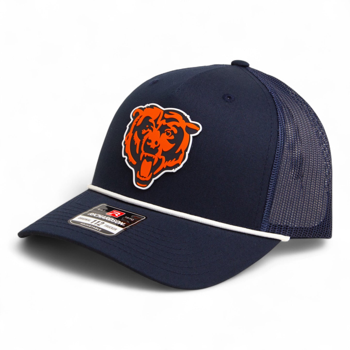 Chicago Bears 3D Snapback Trucker Rope Hat- Navy/ White