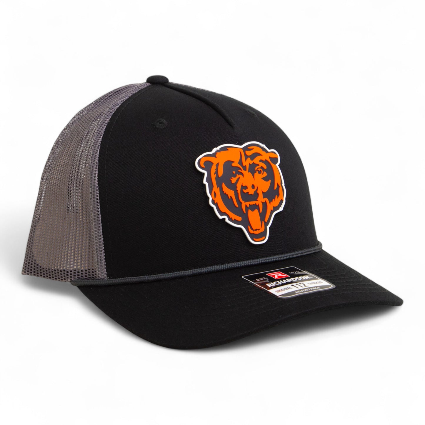 Chicago Bears 3D Snapback Trucker Rope Hat- Black/ Charcoal