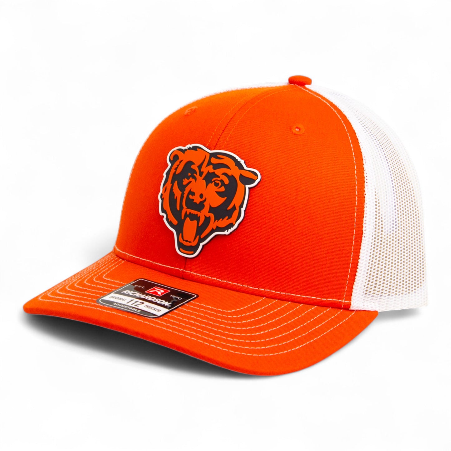 Chicago Bears 3D Snapback Trucker Hat- Orange/ White