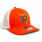 Chicago Bears 3D Snapback Trucker Hat- Orange/ White