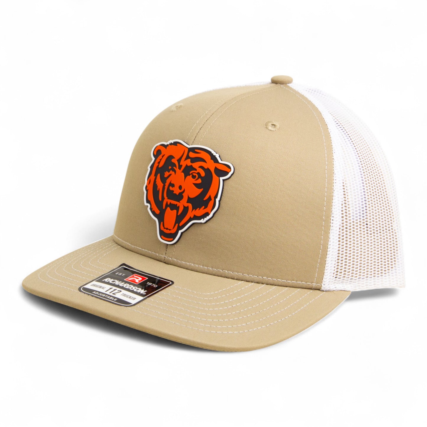 Chicago Bears 3D Snapback Trucker Hat- Tan/ White