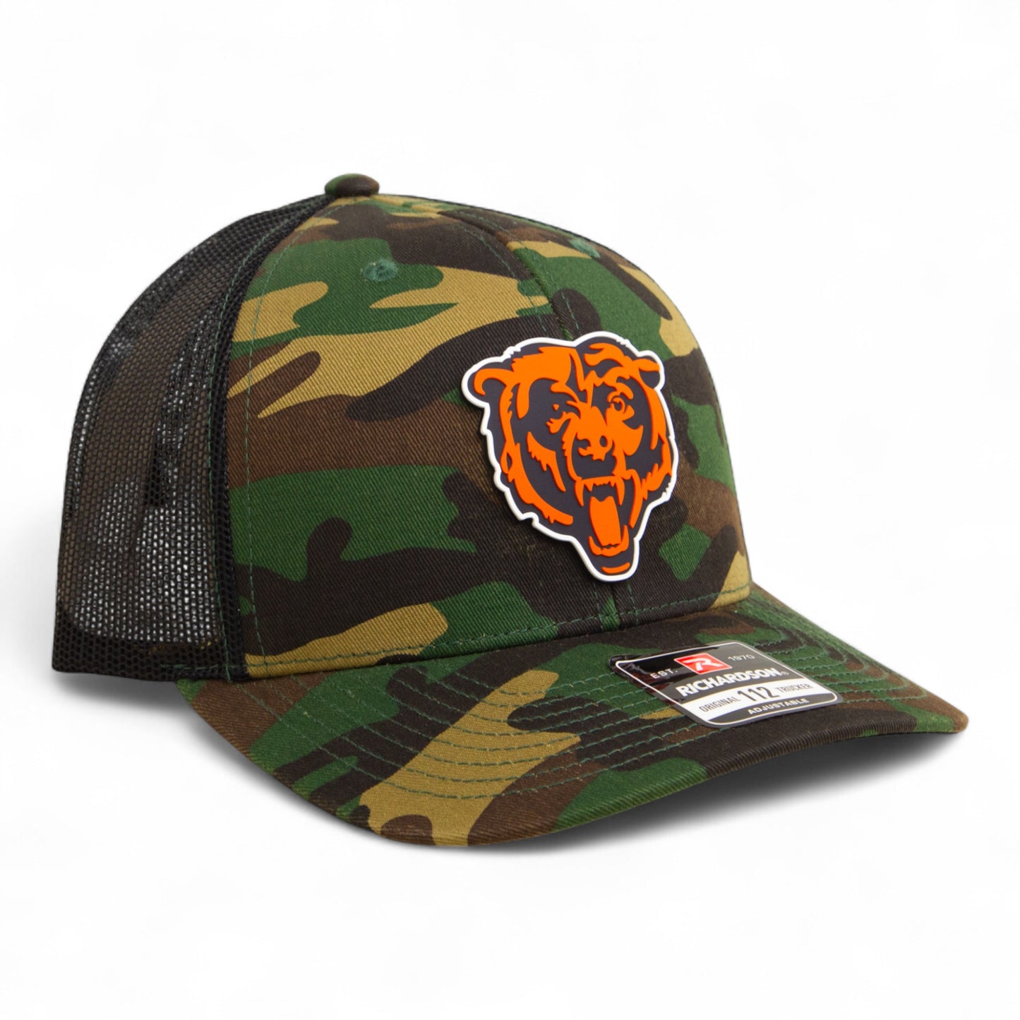 Chicago Bears 3D Snapback Trucker Hat- Army Camo/ Black