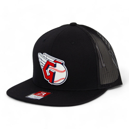 Cleveland Guardians 3D Wool Blend Flat Bill Hat- Black