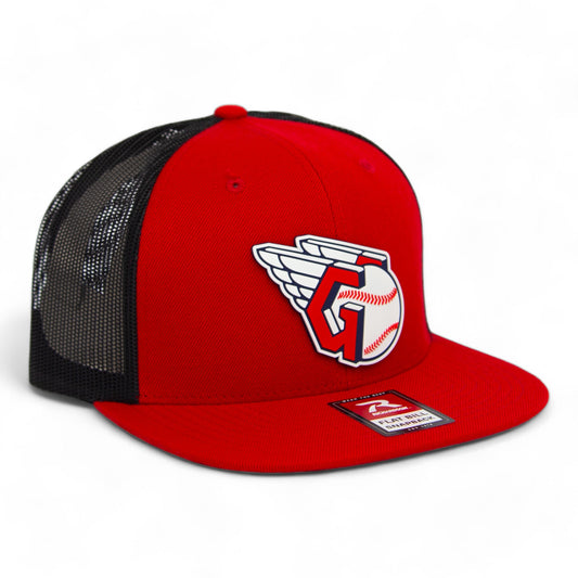 Cleveland Guardians 3D Wool Blend Flat Bill Hat- Red/ Black