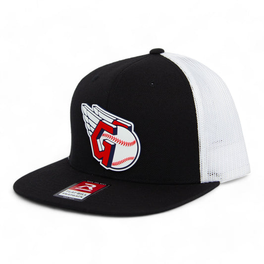 Cleveland Guardians 3D Wool Blend Flat Bill Hat- Black/ White