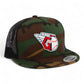 Cleveland Guardians 3D YP Snapback Flat Bill Trucker Hat- Army Camo/ Black