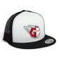 Cleveland Guardians 3D YP Snapback Flat Bill Trucker Hat- White/ Black