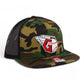 Cleveland Guardians 3D Wool Blend Flat Bill Hat- Army Camo/ Black