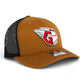 Cleveland Guardians 3D Snapback Trucker Hat- Caramel/ Black