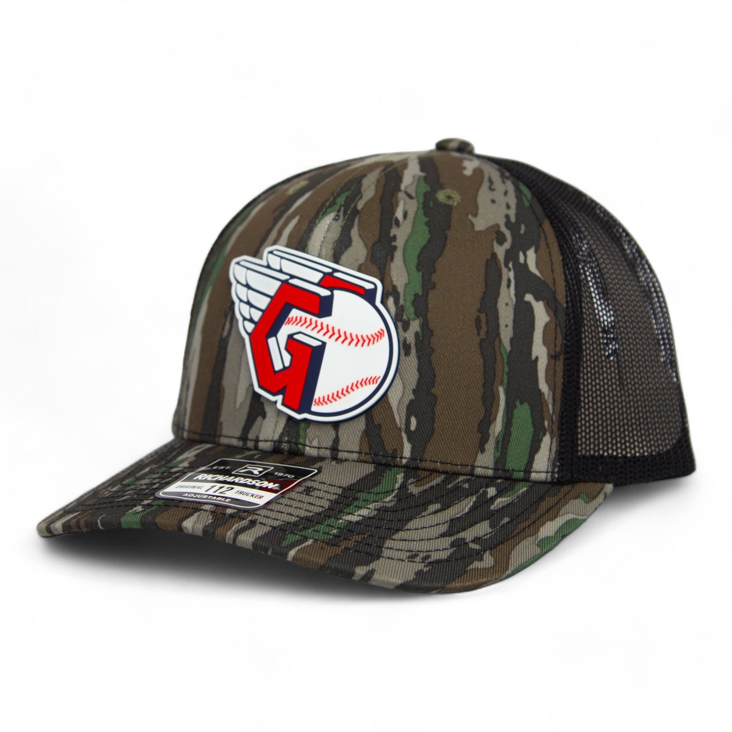 Cleveland Guardians 3D Snapback Trucker Hat- Realtree Original/ Black