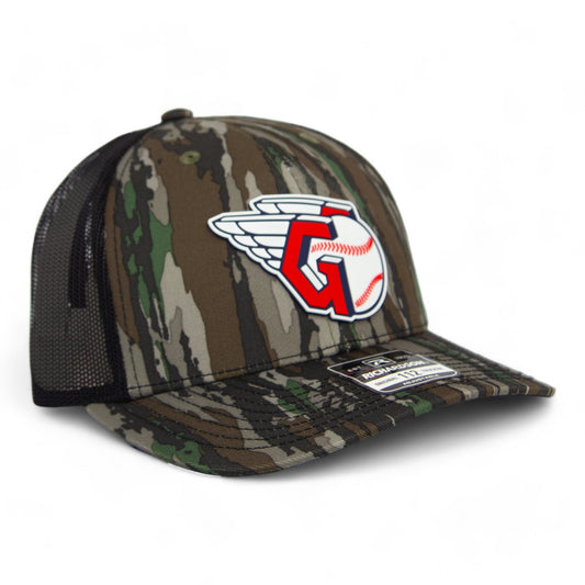 Cleveland Guardians 3D Snapback Trucker Hat- Realtree Original/ Black