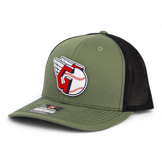 Cleveland Guardians 3D Snapback Trucker Hat- Loden/ Black