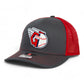 Cleveland Guardians 3D Snapback Trucker Hat- Charcoal/ Red