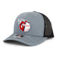 Cleveland Guardians 3D Snapback Trucker Hat- Heather Grey/ Black