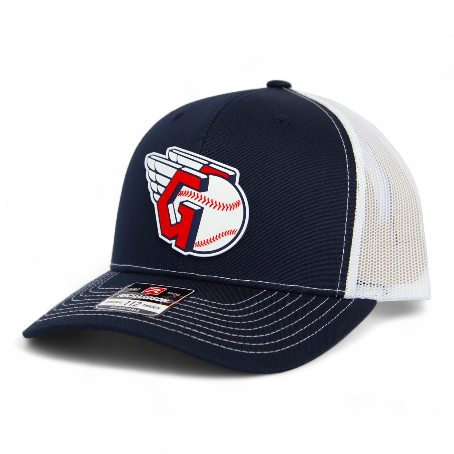 Cleveland Guardians 3D Snapback Trucker Hat- Navy/ White