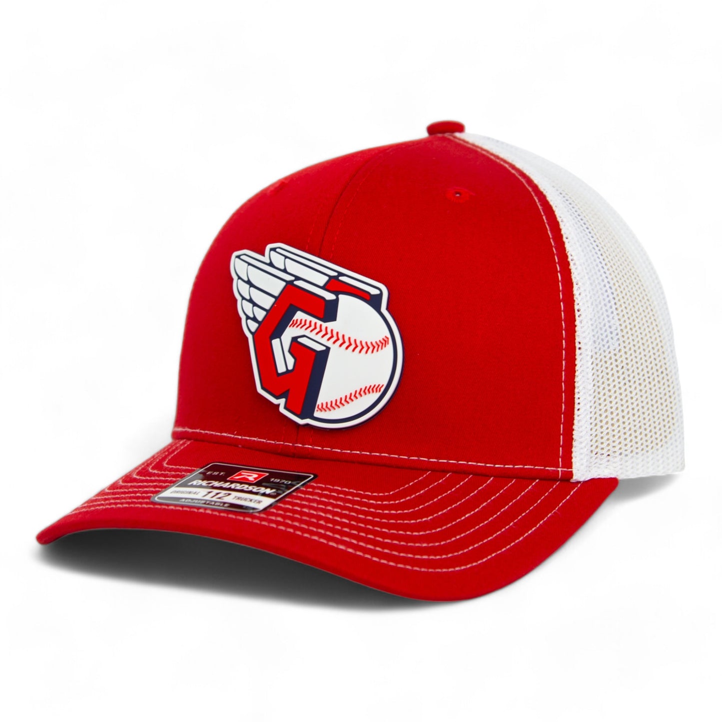 Cleveland Guardians 3D Snapback Trucker Hat- Red/ White