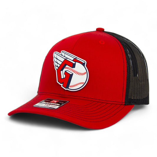 Cleveland Guardians 3D Snapback Trucker Hat- Red/ Black