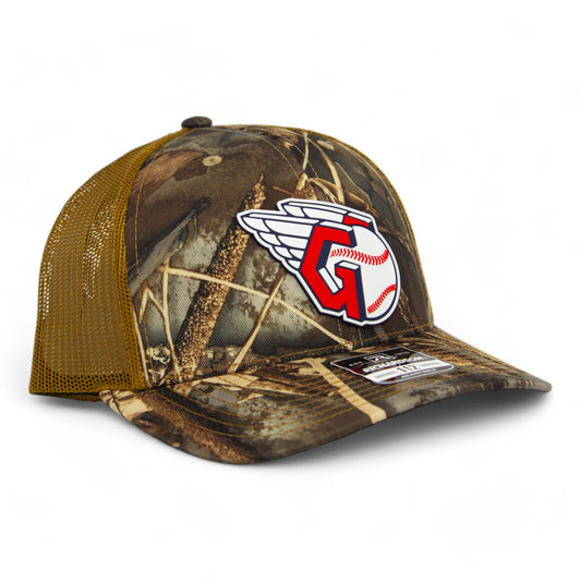 Cleveland Guardians 3D Snapback Trucker Hat- Realtree Max 7/ Buck