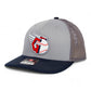 Cleveland Guardians 3D Snapback Trucker Hat- Grey/ Charcoal/ Navy