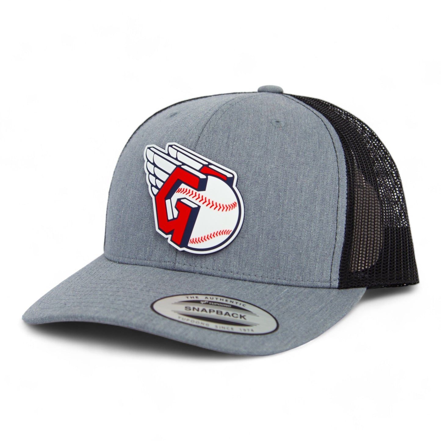 Cleveland Guardians 3D YP Snapback Trucker Hat- Heather Grey/ Black