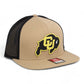 Colorado Buffaloes 3D Wool Blend Flat Bill Hat- Tan/ Black