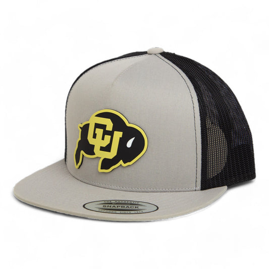 Colorado Buffaloes 3D YP Snapback Flat Bill Trucker Hat- Silver/ Black