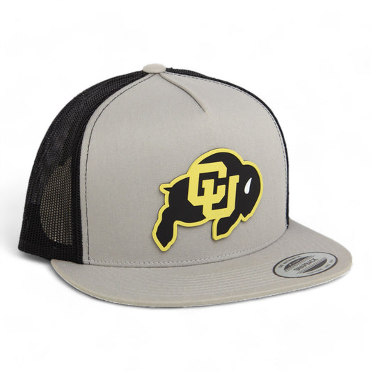 Colorado Buffaloes 3D YP Snapback Flat Bill Trucker Hat- Silver/ Black