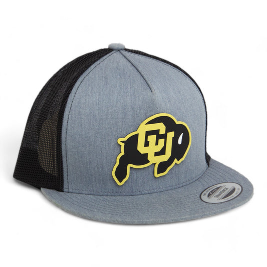 Colorado Buffaloes 3D YP Snapback Flat Bill Trucker Hat- Heather Grey/ Black