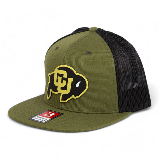 Colorado Buffaloes 3D Wool Blend Flat Bill Hat- Loden/ Black