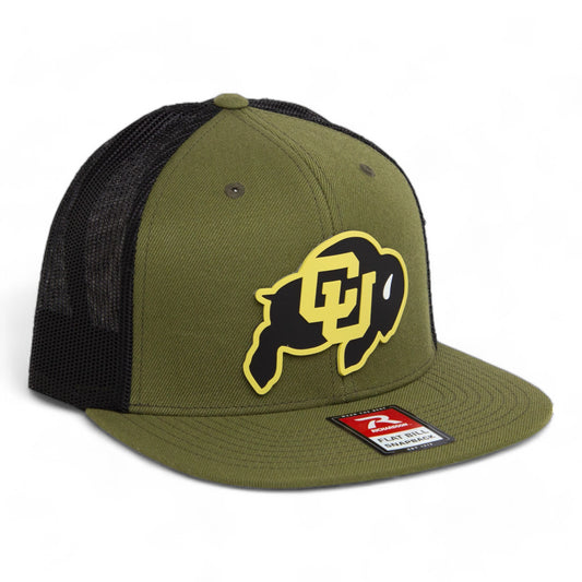 Colorado Buffaloes 3D Wool Blend Flat Bill Hat- Loden/ Black