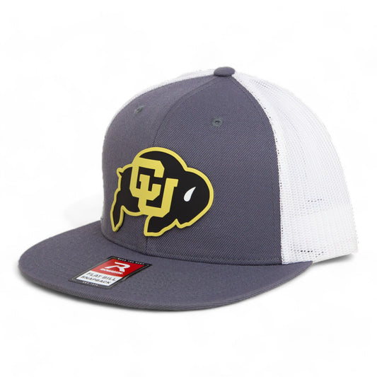 Colorado Buffaloes 3D Wool Blend Flat Bill Hat- Charcoal/ White