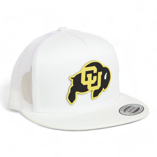 Colorado Buffaloes 3D YP Snapback Flat Bill Trucker Hat- White