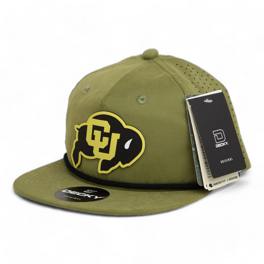 Colorado Buffaloes 3D Perforated Rope Hat- Loden/ Black