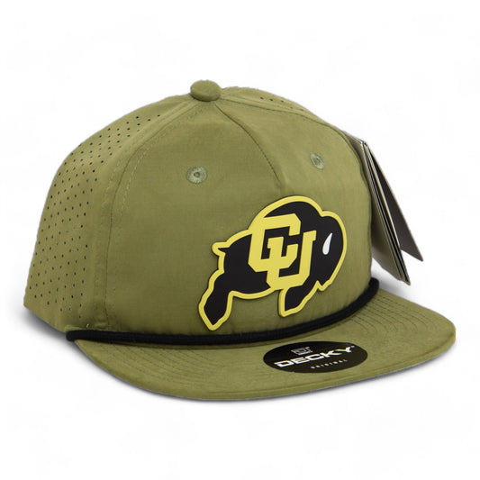 Colorado Buffaloes 3D Perforated Rope Hat- Loden/ Black