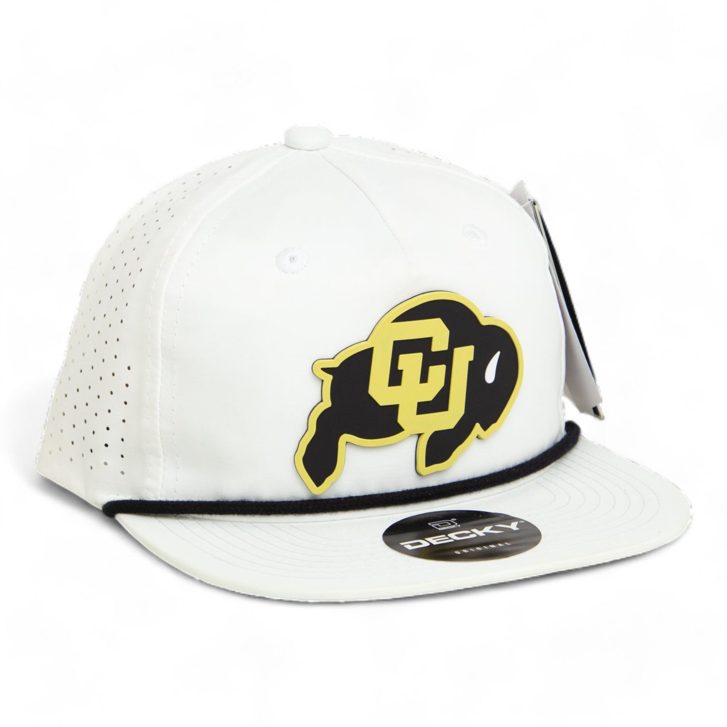 Colorado Buffaloes 3D Perforated Rope Hat- White/ Black