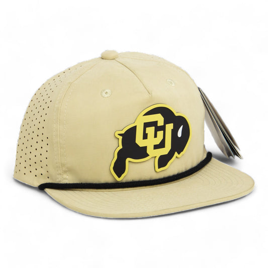 Colorado Buffaloes 3D Perforated Rope Hat- Birch/ Black